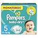 Pampers Windeln Größe 5 (11-16kg) Baby-Dry, Junior, 144 Stück, MONATSBOX, bis zu 12 Stunden Rundum-Auslaufschutz