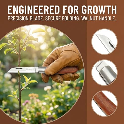 Cuchillo Plegable Multiusos para Jardín Acero Inoxidable miniatura 6