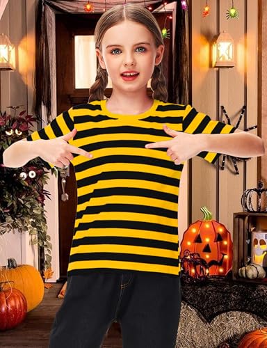 Image of Deerose Kids Striped Shirts Short Sleeve Boy Girls July 4th Patriotic Tee Top 3-14 Years