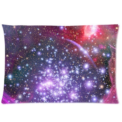 Personalized Galaxy Space Pillowcase Standard Size 20x30 (one side) Soft Pillow Cover Case GPGP-165