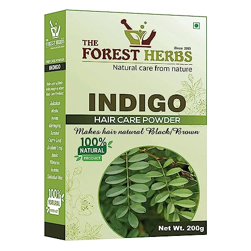 Organic Indigo Powder for Hair Colour, 200g (Pack of 1)