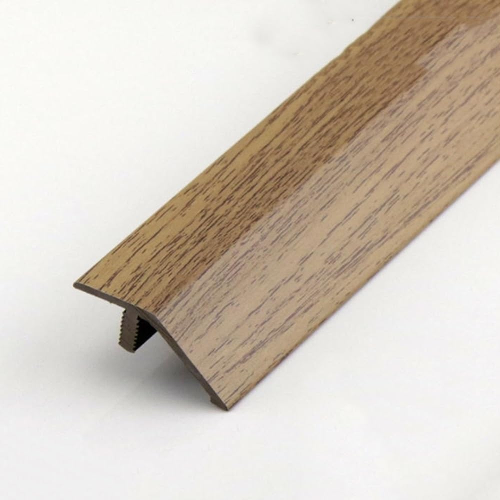 Nilza C Floor Transition Strip For Wood To Tile 0.5"-0.7" Height, Pv Threshold Strip Floor Edging Trim Strip, Thresholds Over Strips For Doorways Flooring, Vintage Style (Color : )