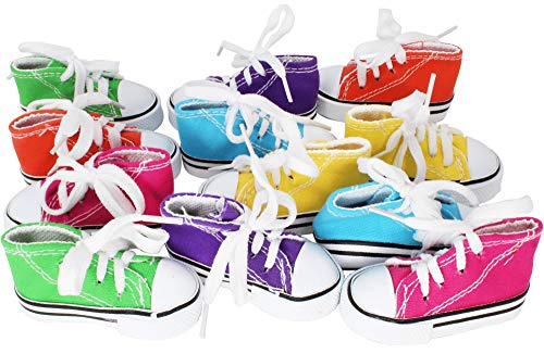 Bonka Bird Toys Pk12 Mini Sneakers 3" Long by 1.50" High by 1.25" Wide Parrot Foot Talon Cage Toy, Senegal, Ringneck, Pionus, and Similar