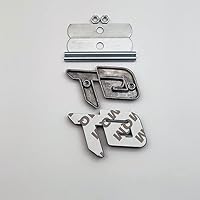 Vista 4 de Emblema de metal 3D de la parrilla delantera del coche con logotipo GT + insignia de la tapa del maletero de Grand Tourer, calcomanía deportiva