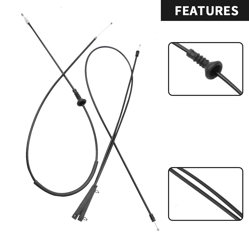 Cable De Apertura Del Capó Para Mini Cooper 2007-2015 – Pack De 2, Compatible Con Los Modelos 51232751378 Y 51237148865