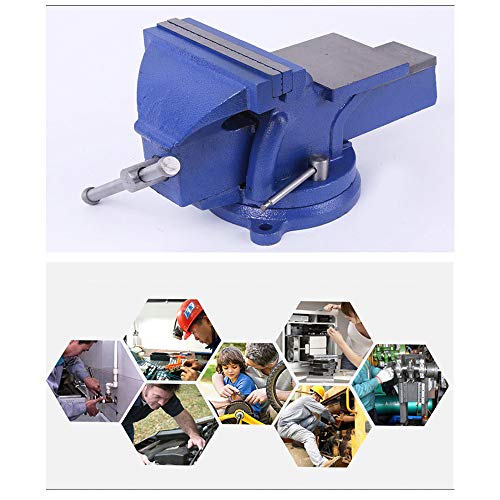 6-Inch Swivel Bench Vises,Heavy Duty Metal Milling Locking 360-Degree Swivel Work Bench Base 150Mm Jaw Table Top Clamp Press Swivel Base #TOP2