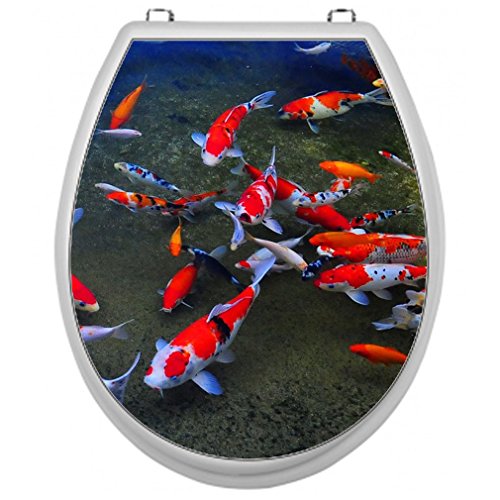 SHIRT-TO-GO Aufkleber für Toilettensitz Klodeckel Aufkleber WC Sitz Aufkleber - Motiv Koi