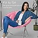 Urban Lifestyle Microsuede Saucer Chair for Adults,Pink, Cozy Folding Accent Chair for Bedroom, Dorm, or Lounge
