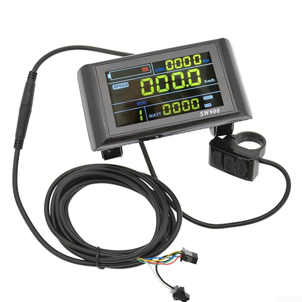 Display LCD per bici elettrica, controller scooter per bicicletta, SW900 LCD pannello di controllo colorato 24-60 V scooter per bicicletta elettrica, 5 pin