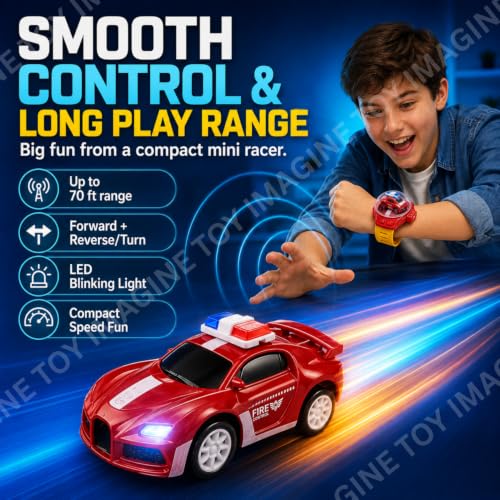 Image of Toy Imagine Remote Control Watch Car Toy for Kids, White or Red