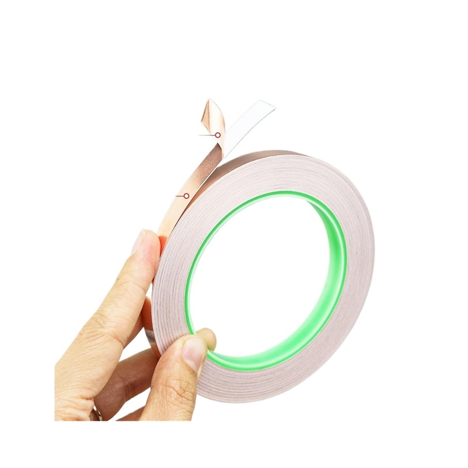 Nastro conduttivo, foglio di rame, Nastro conduttivo in lamina di rame Doppia colla 0,06-10 mm 10 m Riparazione Schermatura Artigianato (0,06 mm - 5 mm)
