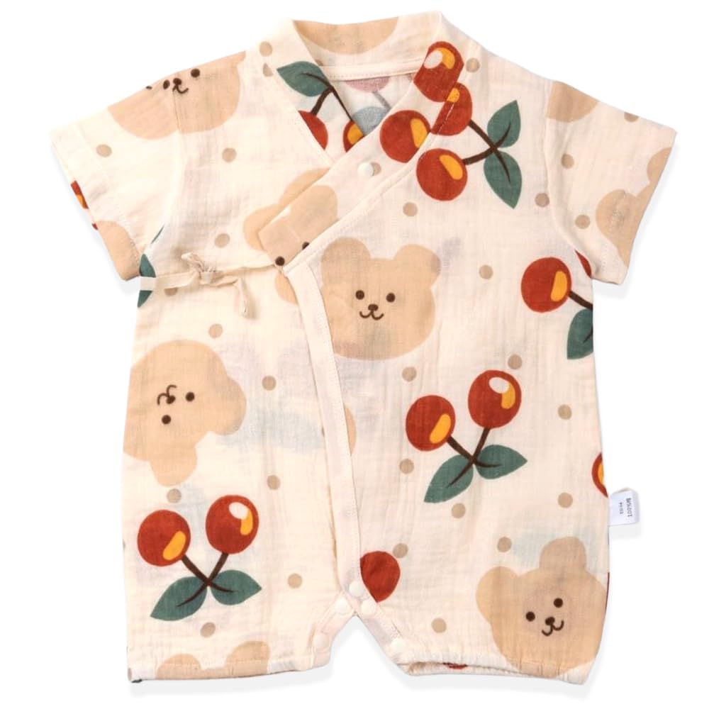 HahaNice Japanese Kimono Baby Thobe Cotton Infant Linen Romper 0-24 Months — view 4