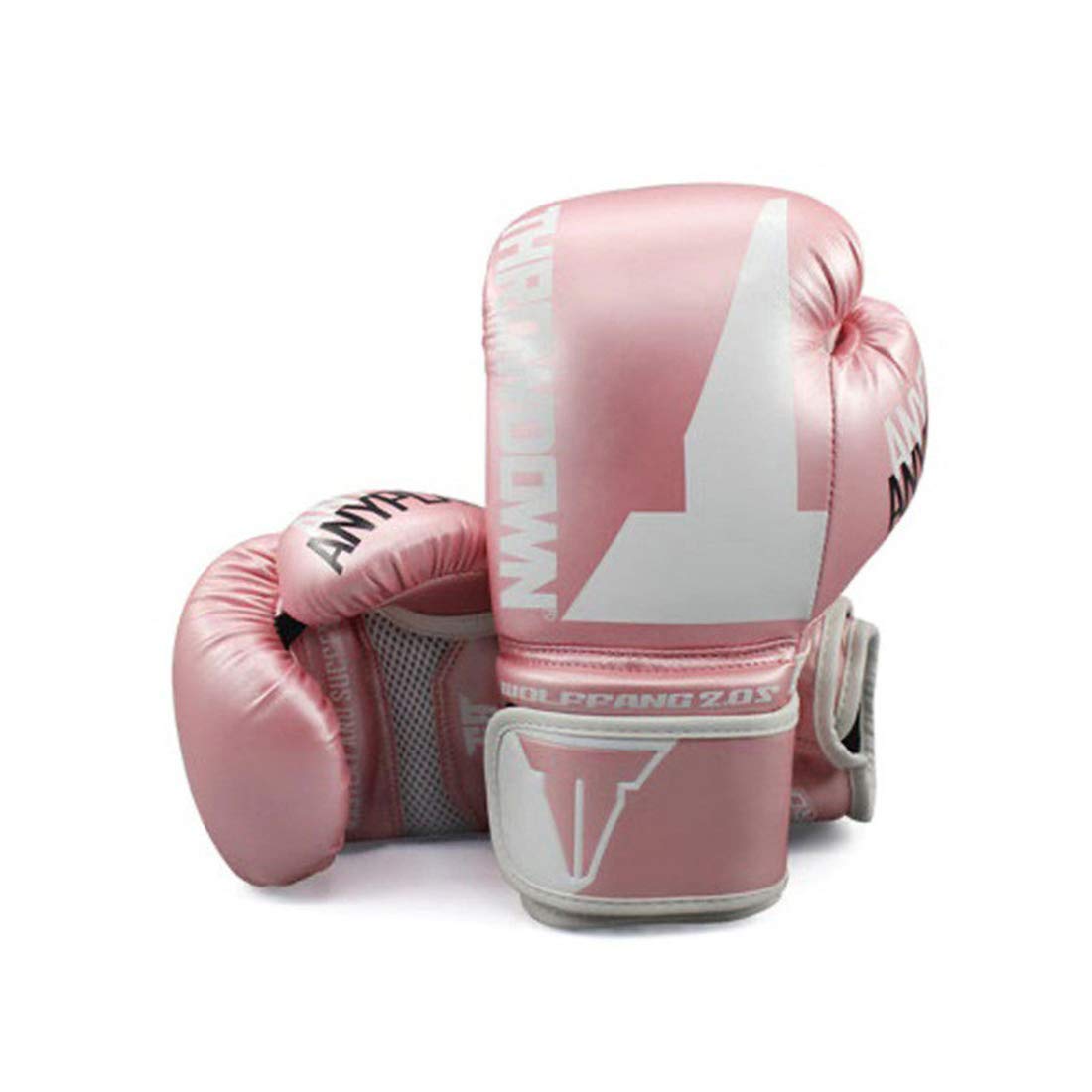 Guanti da Boxe di Grado per Uomini e Donne, Guanti da Boxe MMA Muay Tailandese Guanti per Sparring, Kickboxing, Combattimento, Borse perforabili,Rose Gold And White,8oz