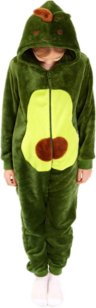 COSUSKET Kids Snug Fit Flannel Brown Bear Costume Animal Onesie Pajamas for Boys Girls Gifts