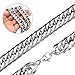 Loveshine Customized Handmade Mens Necklace Silver Stainless Steel 16MM Cuban Link Curb Chain