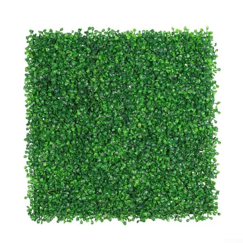 ZiStarlilife Pannelli da parete in erba artificiale, 50 x 50 cm, piastrelle in plastica per prato, tappeto erboso finto verde, tappetini quadrati per casa, giardino, decorazione da parete per interni