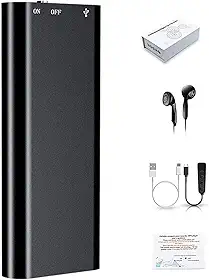 Genérico Mini Gravador Voz Som Digital Super Pequeno - Micro Embutido, 16GB, 96 Horas de Gravação, USB 2.0, 3 Em 1 Mp3 Player