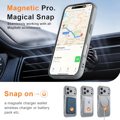 Image of MOCCA Magnetic Shockproof for iPhone 17 Pro Case,Titanium Gray