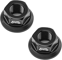 Saipe 7075 Aluminum Alloy Bike Hub Flange Axle Nuts 2Pcs M9.5 Thread for MTB Front Rear Wheels