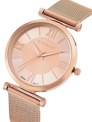 Image of Giordano Analog Stylish Watch for Women Water Resistant Fashion Watch Round Shape with 3 Hand Mechanism Wrist Watch for Girls & Ladies to Compliment Your Look /Ideal Gift for Female - GZ-60061