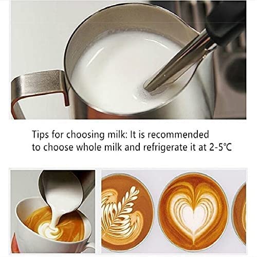 Máquina de café Comercial, cafetera Espresso moler Frijoles semiautomático 15bar Molinillo Vapor Leche Fother máquina de… - Imagen 5
