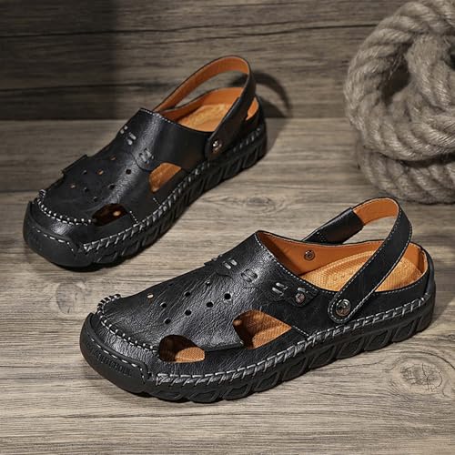 Men's Sport Sandals Adjustable Two Wear Clogs Slippers Breathable Quick Dry Swimming Pool Fisherman Beach Shoes Arch Support Garden Shoes4