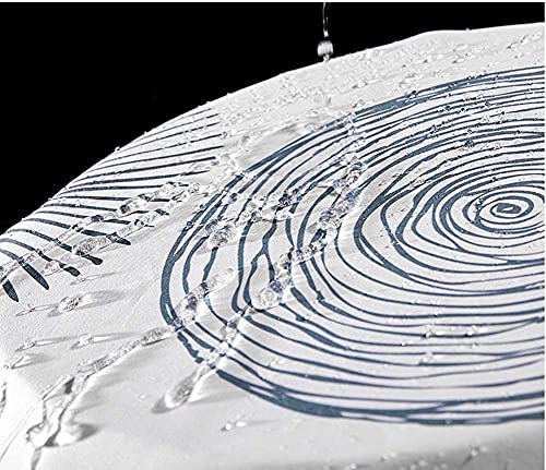 Rideau de douche long effet 3D en tissu imperméable lesté - 6