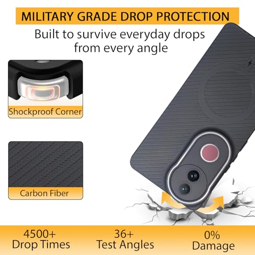 Image of LIRAMARK Rugged Carbon Fibre TPU Armor Silicone Back Cover Case for Vivo V50 / V50e / V50 5G Elite Edition /iQOO Z10R / Vivo T4R 5G