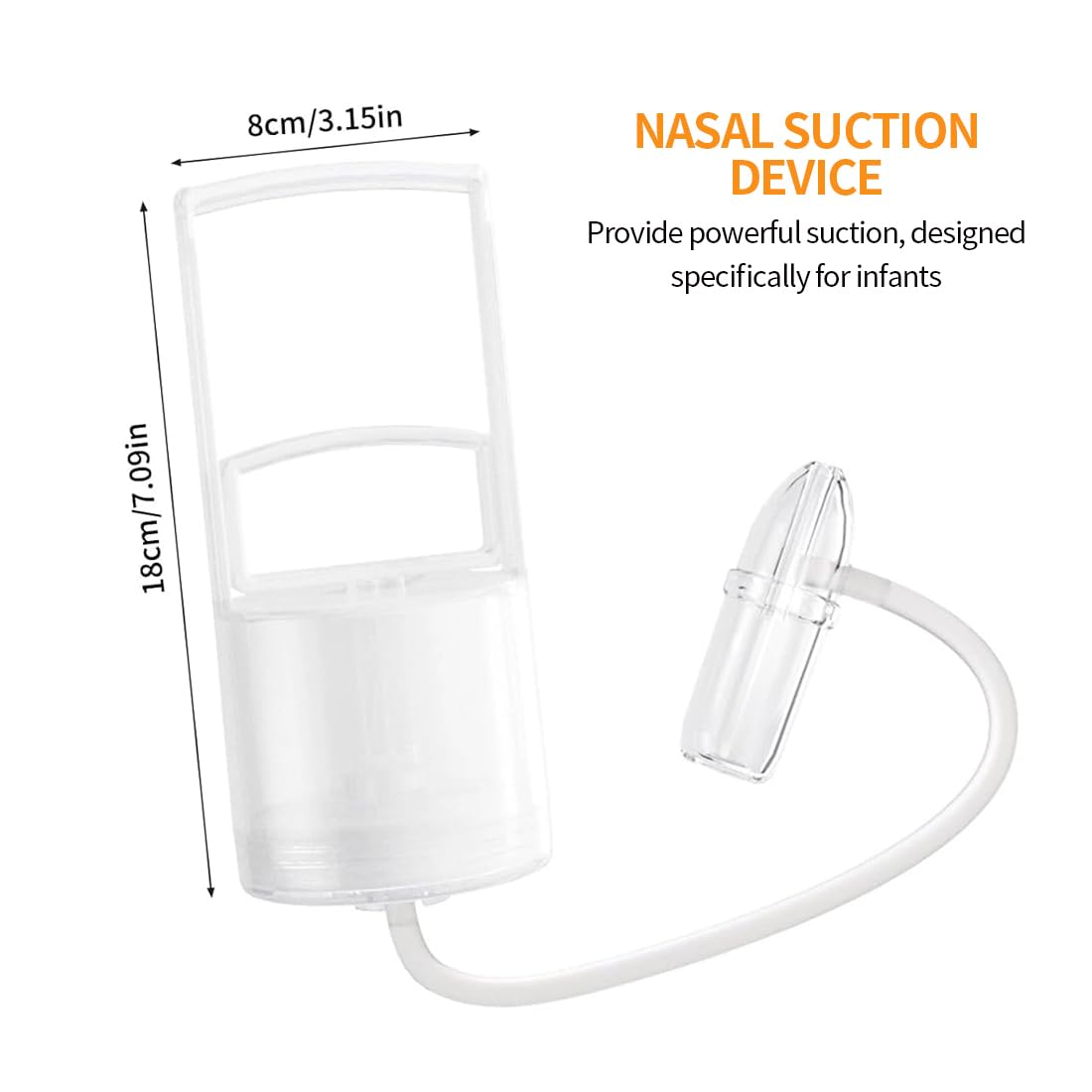Aspirador Nasal Manual para Bebés, Limpiador Nasal Portátil, Succionador de Mocos con Bomba de Silicona Suave, Aspirador Nasal de Viaje