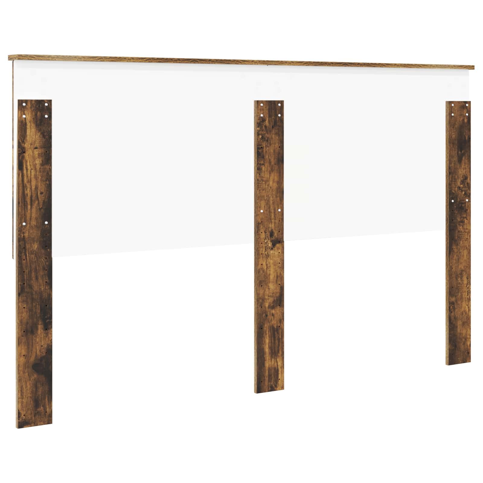 Testiera per letto da 160 cm, in legno di rovere affumicato