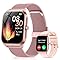 Reloj Inteligente Mujer,1.85" HD Smartwatch mujer con Llamadas,120+ Modos Deportes, Monitor Cardiaco y Sueño, Resistente Agua IP68, WhatsApp Llamadas Bluetooth, Regalo Mujer, Android / iOS, Oro Rosa