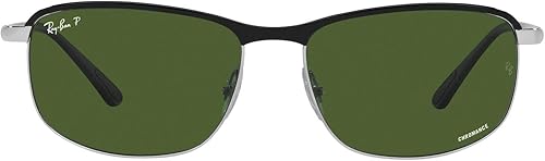 Ray-Ban Rb3671ch - Lentes de sol rectangulares cromados