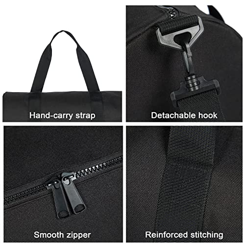 Small Gym Bag Duffel Bag for Women Men Fitness Sports Bag Workout Adjustable Detachable Shoulder Strap Lightweight Carry on Travel Duffle Bag (Black, 15" / Mini / 12L)4