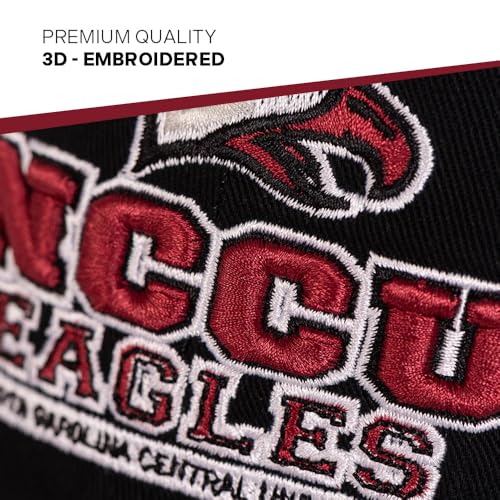 Gorra bordada ajustable NCCU Eagles unisex negra miniatura 3