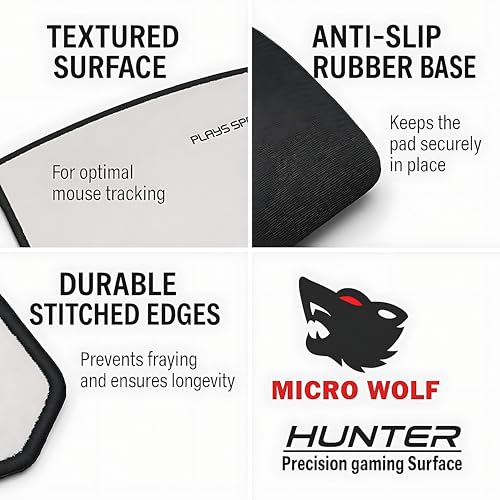 Image of ELIFF Hunter Precision Gaming Surface Micro Wolf Gaming Mouse Pad for Desktops, Laptops, Gaming