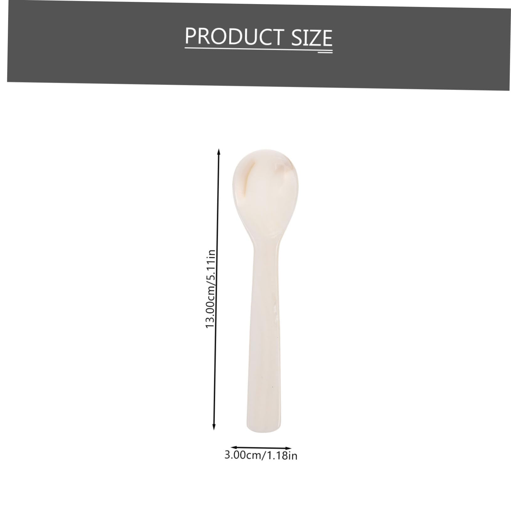 Cucchiaini da Caffè in Conchiglia 13cm Bianchi, 5 Pezzi