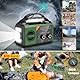 30000mAh Notfallradio mit Kurbel,Solar,Batterie und USB Betriebene,Tragbar AM/FM Wetter Radio mit Bluetooth/Kopfhöreranschluss/Leseleuchte/Taschenlampe/Kompass/SOS Alarm für Camping Outdoor