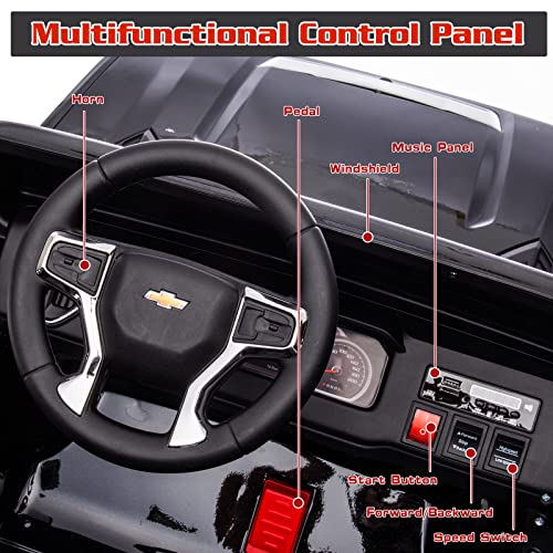 Image of 24V Ride on Toys for Kids Chevrolet Silverado 2 Seater Ride on Car for Kids