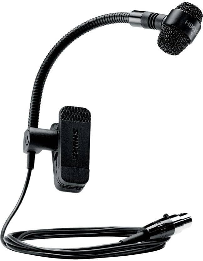 Shure PGA98H Condenser Microphone – with Cardioid Pick-up Pattern,Condenser Gooseneck Instrument Microphone with 15′ XLR-XLR Cable (PGA98H-XLR)