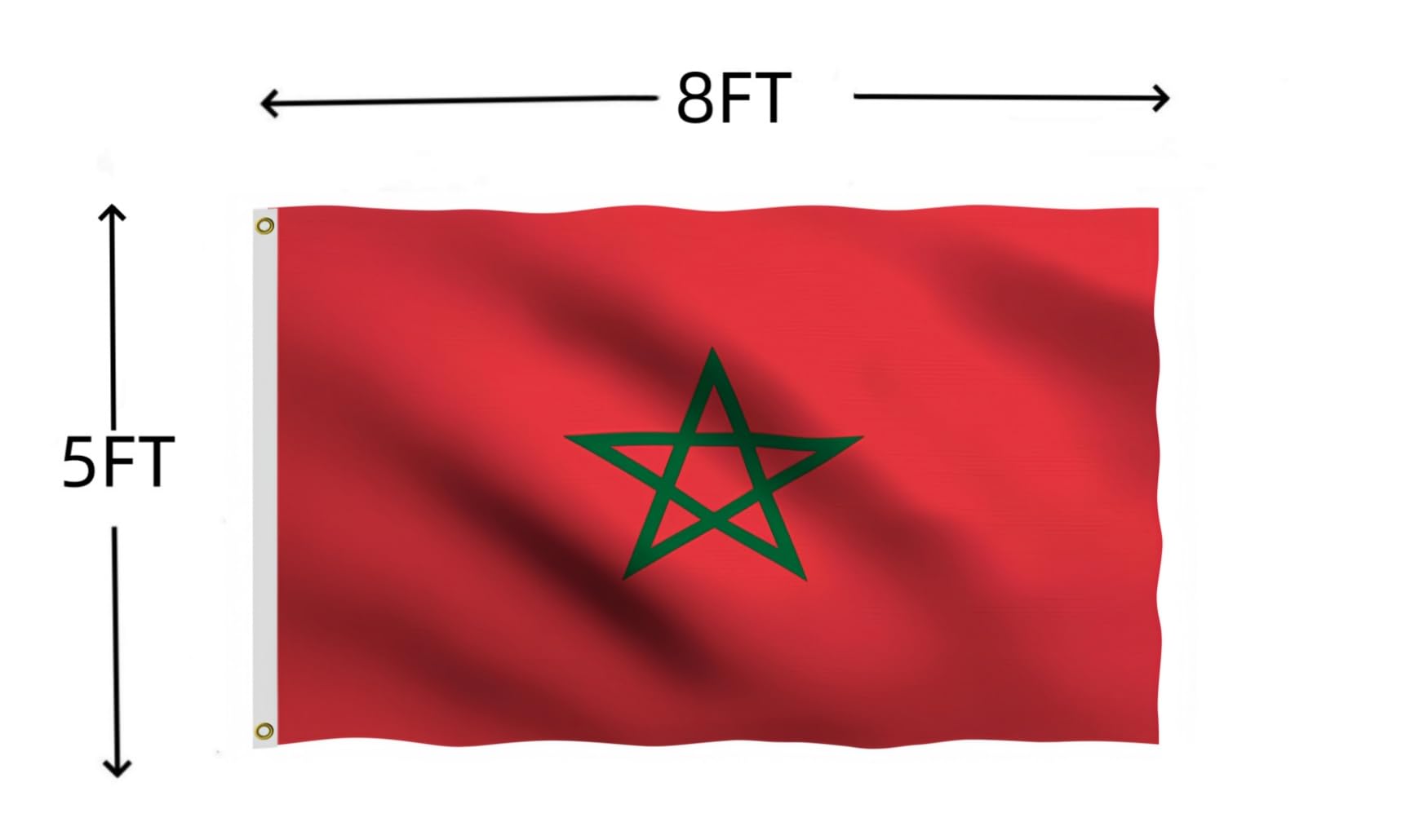 Amazon.com : Morocco Flag 5X8 FT, Outdoor Polyester Flags, Double