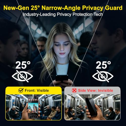 3 Pack for iPhone 17 Pro Max Privacy Screen Protector, HD Clear Glass - image 7