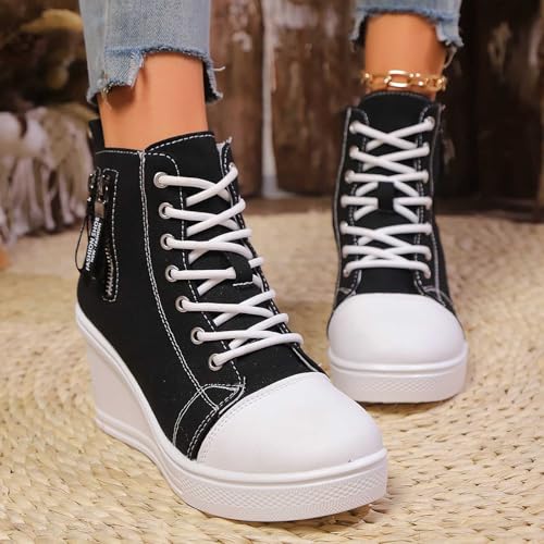 Baskets à plateforme contre la fatigue plantaire, chaussures décontractées à talon épais