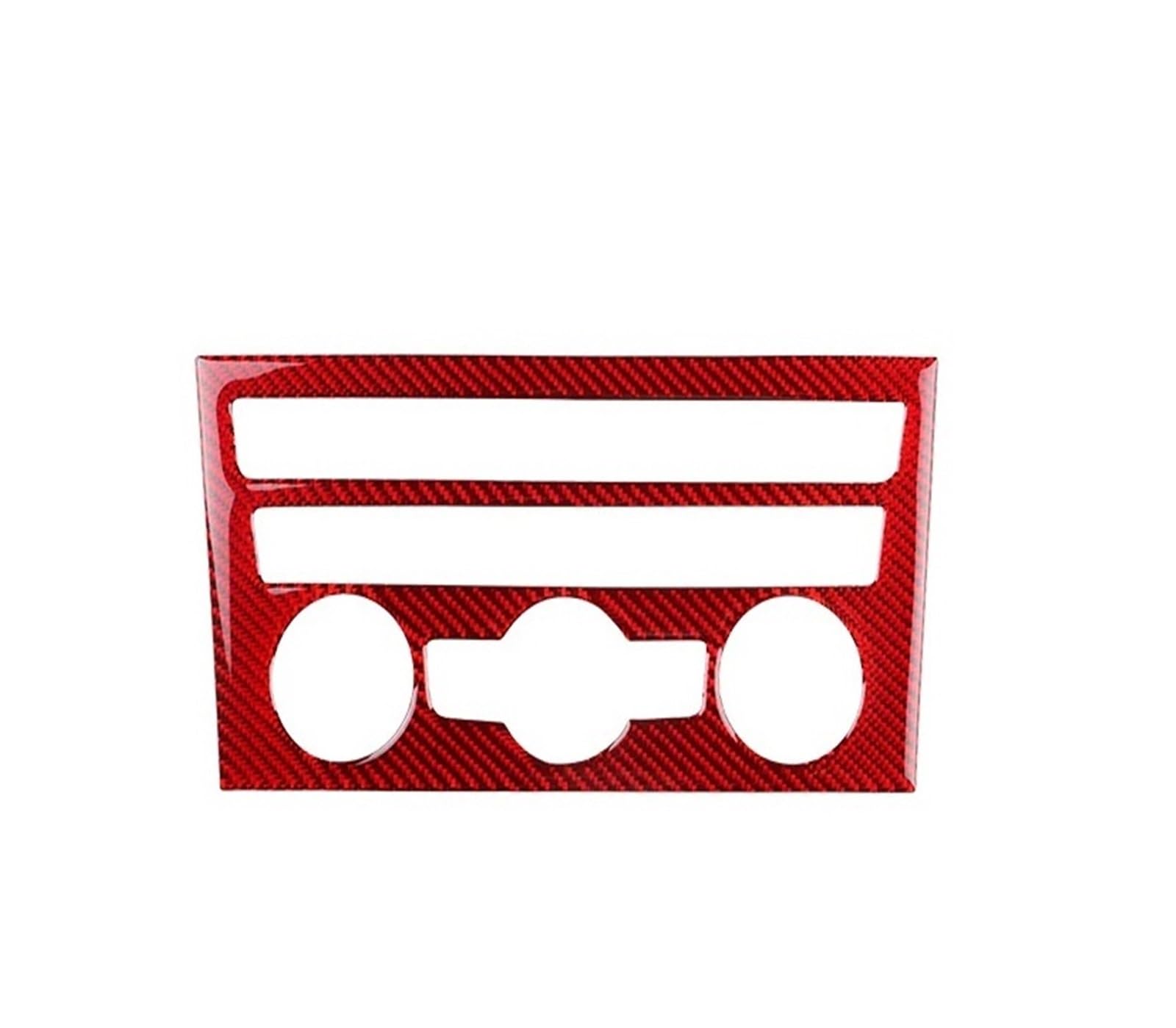 Car Interior Moulding Trim for Seat for Leon 2013-2015 LHD RHD Car Central Control Screen Trim Interior Real Soft Carbon Fiber Sticker Interior Accessories(AC Red)