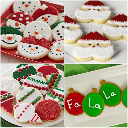 Image of Cake Mate Cookie Icing Bundle - White, Red, and Green Decorating Icing for Cake, Dessert, and Cookie Decorating (21 ounces total)