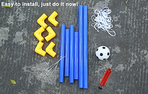 Candora Mini SocCandora Mini Soccer Goal Post Net Set with Pump Kids Sport Toy Easy Fold-Up, 17.7inx13inx10.6in - Thumbnail 6
