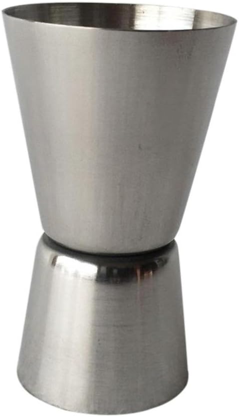 KaariFireflyStainless Steel Double Jigger Shot Glass Cocktail Bartender Mixer Measuring Cup - Silver