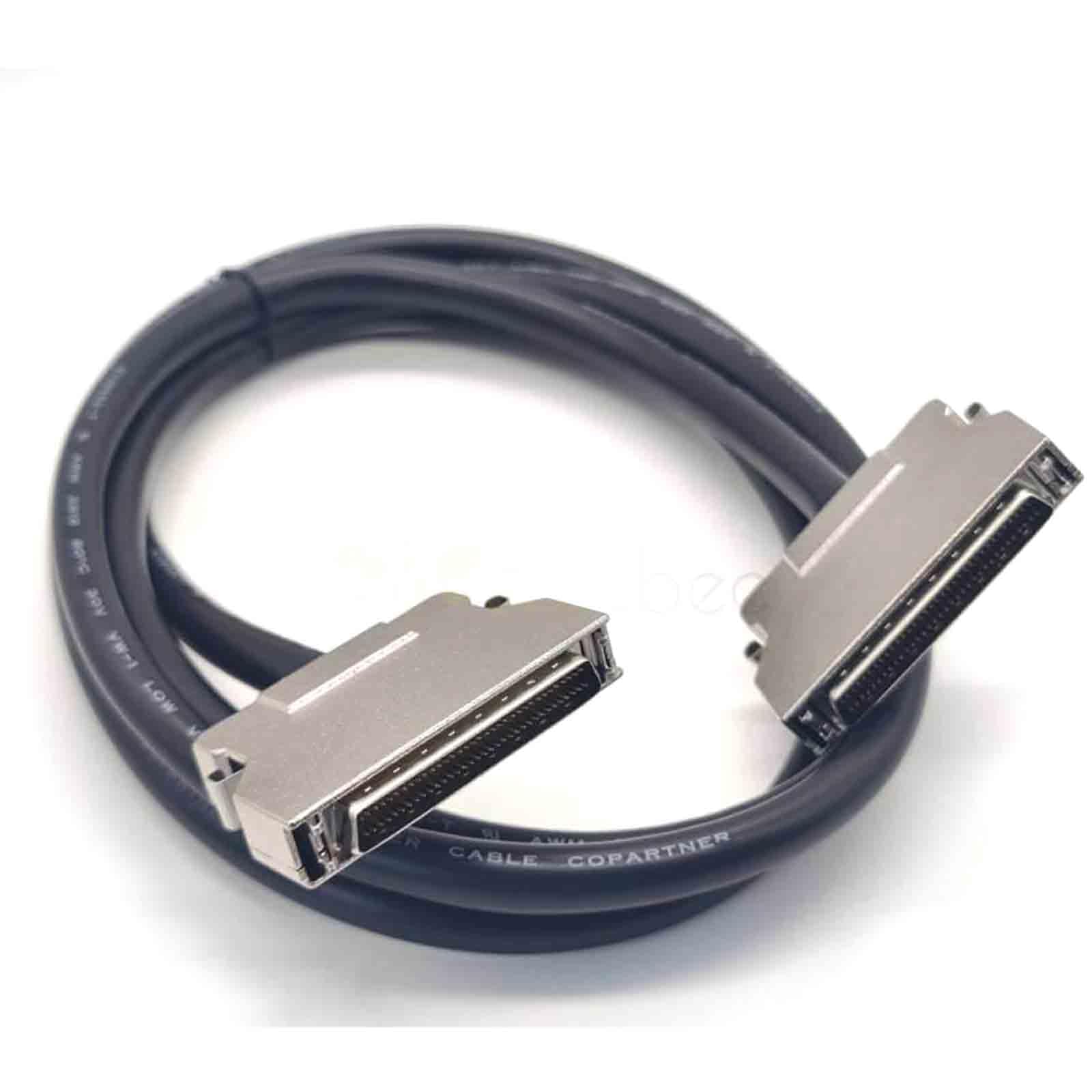 GXMRHWY SCSI 68Pin HPDB Male to HPDB 68 Pin Male with Metal Shell Shielded Twisted Pair Cable Latch Lock Field Wireable Cable 2Meter