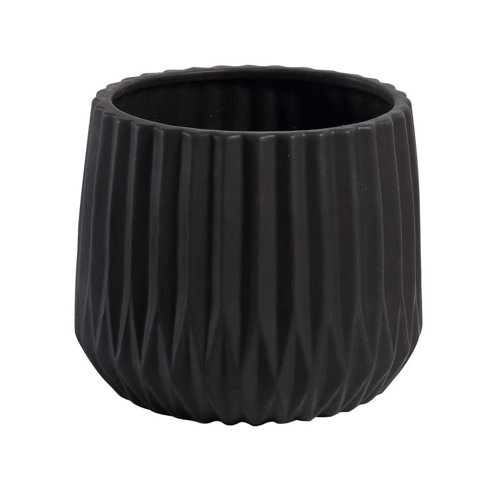 BPTCHP Ceramic Flower Pot Geometric Matte Black and White Flower Green Plant Plant Style Wave Ceramic Succulent Planter Pots Home Office Desktop Windowsill Ornament Decor Wedding