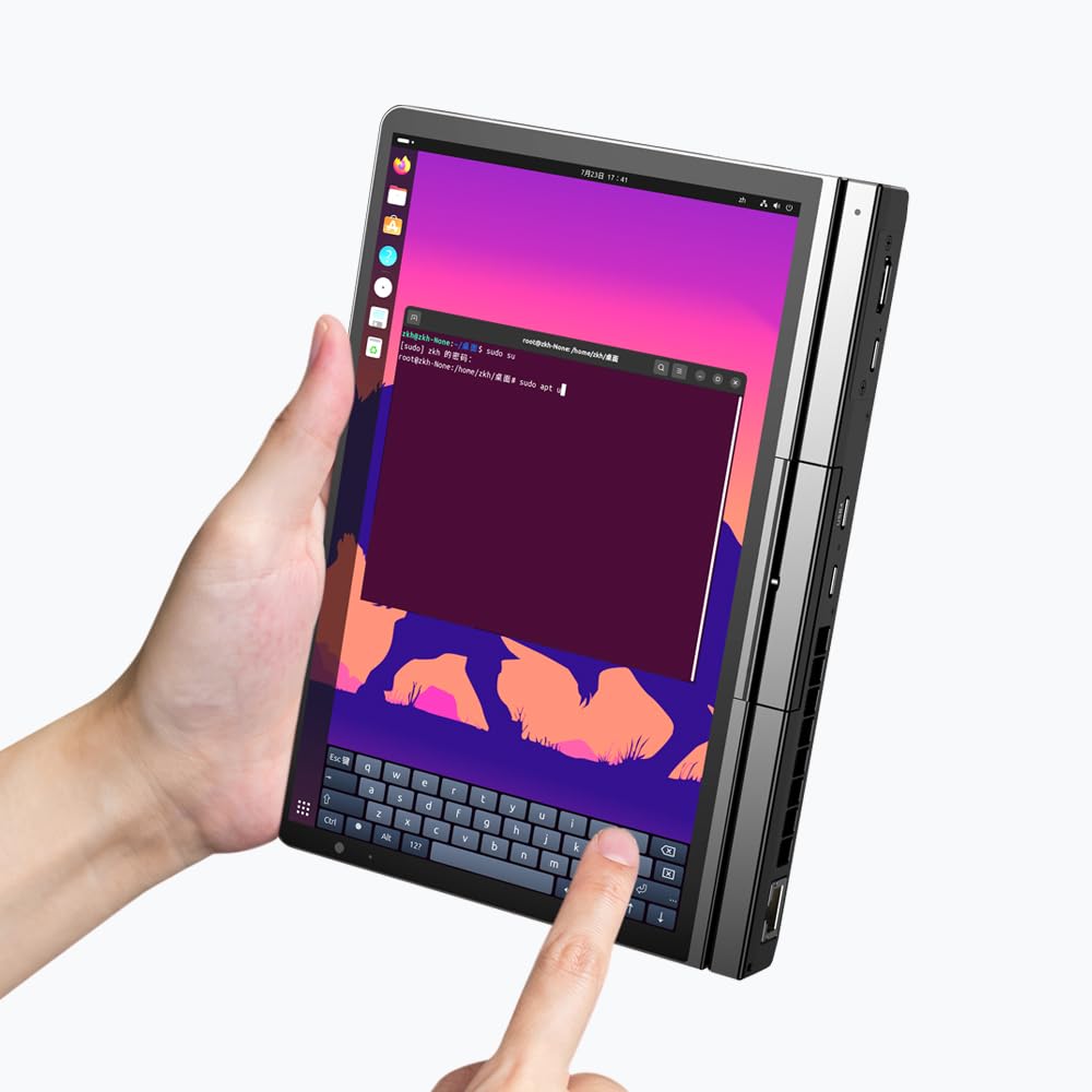GPD Pocket 4 (AI 9 HX370) Ultra Mobile PC de aluminio con Windows 11, pantalla 8.8" Ultra HD giratoria 180°, Ryzen AI 9 HX370, RAM 32 GB LPDDR5x, SSD NVMe 2 TB, Wi-Fi 6E, Ethernet 2.5G, Bluetooth 5.3
