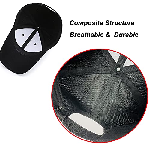 Pffy 2 Packs Baseball Cap Golf Dad Hat For Men And Women Hat Black+Grey thumb #3